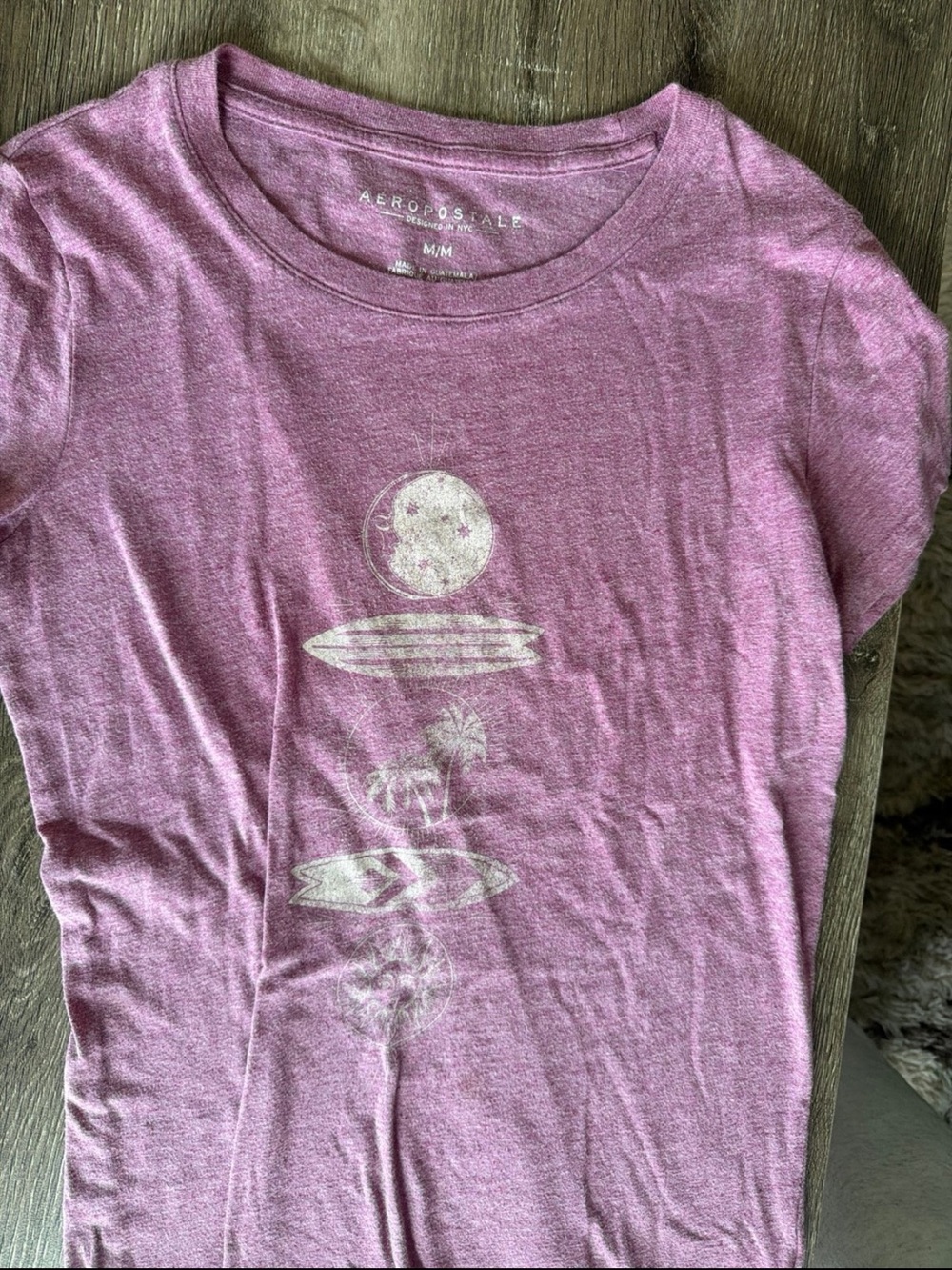 Aeropostale Girls Assorted Graphic Short Sleeve Tees - Pink, Navy, White - Picture 5 of 8